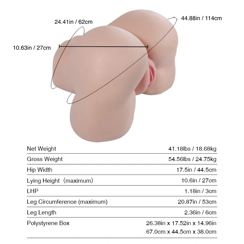 Tantaly Daisy Pro: 41.2LB Big Ass Sex Doll with Removable Vagina - Image 11