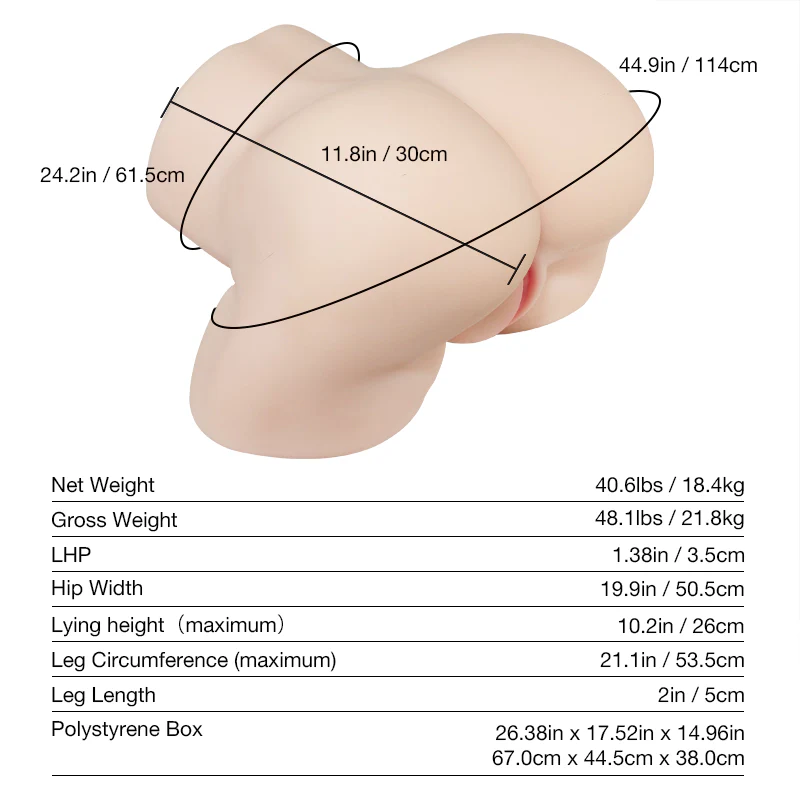 Tantaly Daisy Plus: 40.6LB Big Ass Masturbator Sleeve Compatible - Image 11